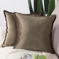 thumbnail image 1 of 2 uds. Fundas de cojín decorativas de terciopelo suave estilo lujoso para sofá dormitorio marrón claro 45*45cm, 1 of 3