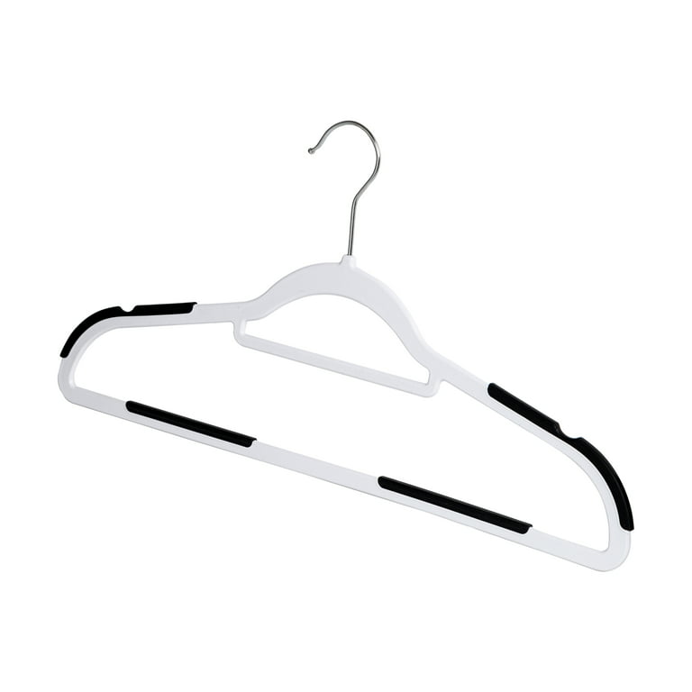 Rubber Coated Plastic Hangers, 50pk Non Slip Plastic Coat Hangers, Strong &  Durable, Ultra Slim Space Saving, 360° Swivel Hook, Anti Slip Rubber Hanger,  Shed-Free/Non Velvet Hangers