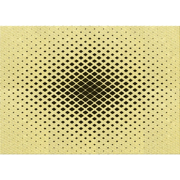 Ahgly Company Indoor Rectangle Patterned Sun Yellow Area Rugs, 2' x 3'