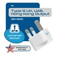 thumbnail image 3 of Ceptics Grounded Universal Plug Adapter for UK (Type G) - 3 Pack, 3 of 12