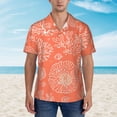 thumbnail image 5 of Uemuo Beautiful Corals Printed Regular Fit Short Sleeve Casual Hawaiian Shirt for Men,Aloha shirt,Tropical shirt,Floral print shirt,Vacation Beach shirt-, 5 of 9