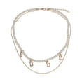 thumbnail image 1 of Collier Perles de Riz en Métal Rétro Bijoux pour Dames Cadeau, 1 of 9