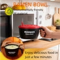 thumbnail image 2 of Layron Ramen Cooker Bowl - 45 oz Microwaveable Noodle Bowl Ramen- BPA Free and Dishwasher Safe Set for Dorm, Small Kitchen, or Officee (black), 2 of 7
