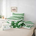 thumbnail image 6 of Manfei Merry Xmas 7-Piece Bedding Comforter Set,Retro Geometric Floral King Bedding Sets,Green White Bed Sheets For Kids,Ultra Soft Home Decor Reversible, 6 of 8