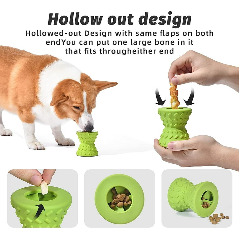 Interactive Treat Dispensing Puppy Toys - Dog Bones For Aggressive Chewers  Super Dog Toys Tough Chew For Dogs Toy Bone, Natural Rubber Leaked  Dumbbells - Temu