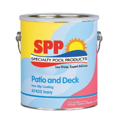 In The Swim Patio and Deck Paint Taupe - 1 Gallon (Best Way To Clean Concrete Pool Deck)