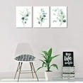 thumbnail image 4 of Green Leaf Wall Art Bathroom Wall Decor Eucalyptus Canvas Pictures Watercolor Modern Bohemia Botanical Canvas Artwork Conemporary Minimalism Canvas Art Prints for Bedroom Living Room Wall Decor 12" x, 4 of 5