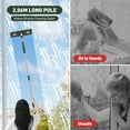 thumbnail image 6 of Window Squeegee Cleaner Tool, 4 in 1 Rotatable Window Cleaning Squeegee Kit with Extension Pole and Duster, 67'' Window Washing Kit for Home Mirror Car Glass with 3 Replaceable Cloth Strips, 6 of 9