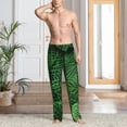 thumbnail image 4 of Salouo Natural Green Leaves Print Pajama Pants for Men, Lounge Pants Elastic Waistband Casual Men's sleepwear Loungewear Sleep Pajama Pant -X-Large, 4 of 7