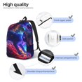 thumbnail image 4 of Naloa Cosmic Cat Psychedelic Journey Canvas Backpack for Men Women Rucksack Casual Travel Daypack College Tote Satchel Bookbag for Teens-Small, 4 of 7