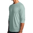 thumbnail image 3 of Gaukiv Men's Three Quarter Sleeve Shirts Raglan Crew Neck Tees Solid Color Baseball Shirts Light Blue L, 3 of 7