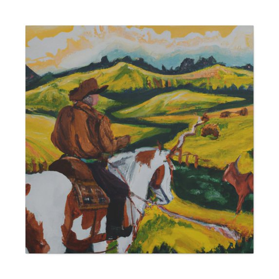 The Rural Barnyard Scene - Canvas
