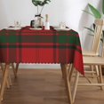 thumbnail image 3 of Rectangle Table Cloth, Scottish Clan Maxwell Red Green Tartan Resistant Washable Tablecloth Decorative Table Cover for Dining, Indoor and Outdoor, 3 of 6
