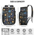 thumbnail image 4 of Sac à Dos Glacière pour Geek de l'Espace - Sac Glacière Souple Isolé 20 L Étanche pour le Camping, la Plage et la Randonnée, Convient à 26 Canettes, aux Vaisseaux Spatiaux et au Ciel Étoilé, 4 of 4