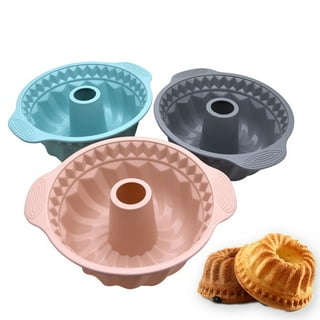 Xelparuc Silicone Baking Molds, European Grade Fluted Round Cake Pan,  Non-Stick Cake Pan for Jello,Buntcake,Gelatin,Bread, 9.45 Inches Tube  Bakeware