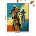 thumbnail image 3 of Motocross Dirt Bike Canvas Wall Art，Garage Man Cave Decor for Living Room Bedroom Game Room, 3 of 8