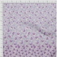 thumbnail image 2 of oneOone Cotton Flex Pastel Purple Fabric Leaves & Flower Panel Sewing Material Print Fabric By The Yard 40 Inch Wide, 2 of 3