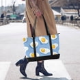 thumbnail image 4 of FORMRS Canvas Laptop Tote Bag for Women with 15.6" Computer Compartments Shoulder Handbag, Playful Fried Eggs, 4 of 7