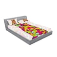 thumbnail image 2 of Ambesonne Modern Fitted Sheet & Pillow Sham Set, Cat Digital Colors, Queen, Multicolor, 2 of 2