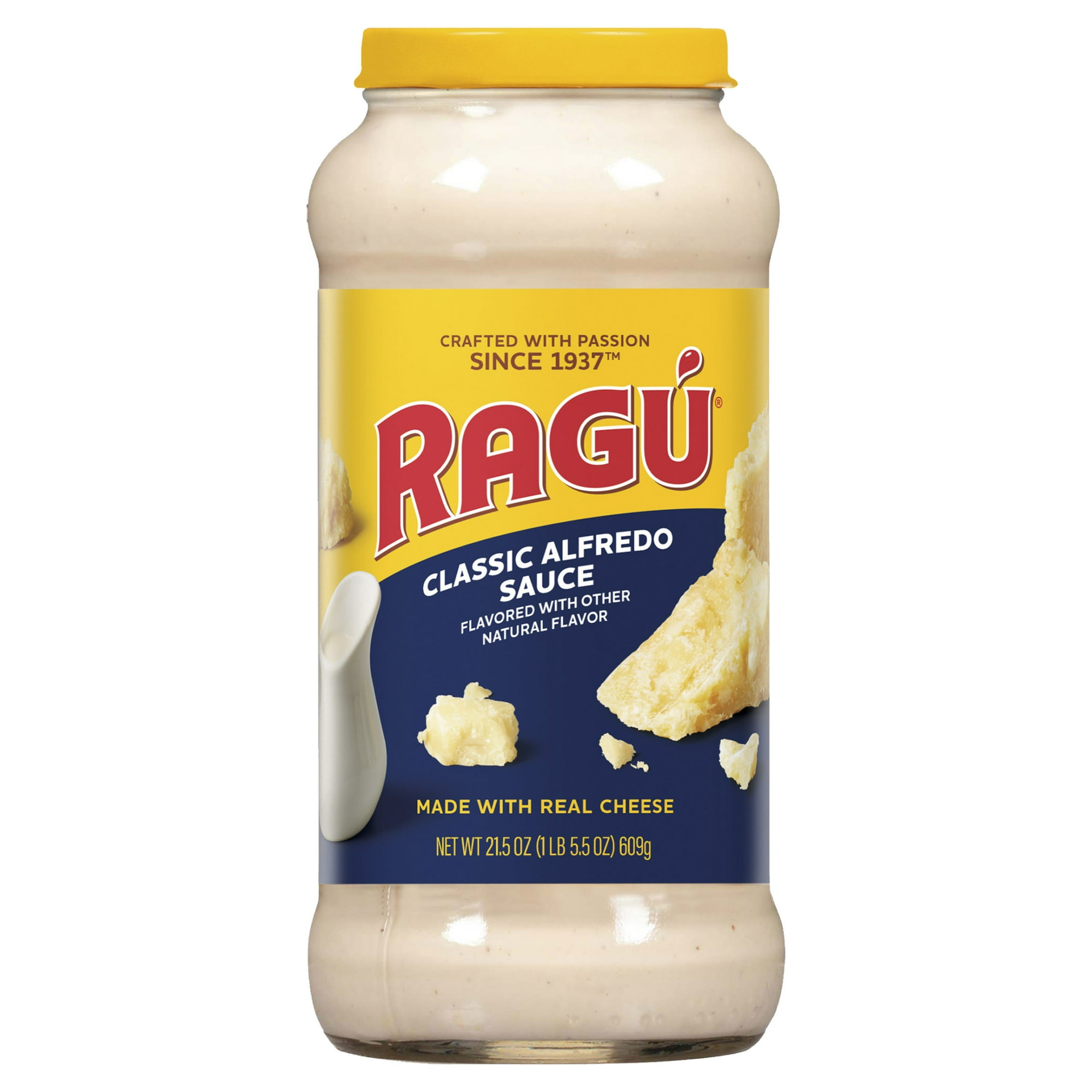 RAGU Classic Alfredo Sauce, 21.5 oz, White Pasta Sauce