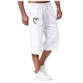 thumbnail image 1 of EHQJNJ Mens Lightweight Sweatpants Jogging In Spring and Summer Relaxing and Relaxing Beach Vacation Nine Point Sweatpants White Pants Mens Joggers with Zipper Pockets Red, 1 of 4