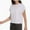White, variant on Womens Summer Cap Sleeve Crewneck Crop Tops Casual Loose Striped T-Shirts Basic Tees