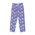 thumbnail image 2 of Vsdgher flower Skull cartoon Print Mens Pajama Pants Sleep & Lounge Pants, PJ Bottoms With elastic waistb and Pockets, 2 of 5