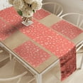 thumbnail image 2 of Ambesonne Coral Table Runner & Placemats, Moon and Stars Space, Placemat 4 pcs + Runner 16"x90", Coral White, 2 of 2