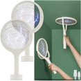 thumbnail image 1 of Rotating Head Rechargeable Electric Fly Swatter Electric Fly Swatter Racket Bug Zapper Racket Mosquito Zapper Bug Zapper Indoor Fruit Fly Zapper Racket Spider Killer  Trap Wasp Catcher, 1 of 4