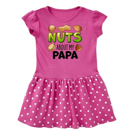 

Inktastic Nuts About My Papa Peanut Almond Pistachio Gift Toddler Girl Dress
