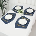 thumbnail image 7 of REGALWOVEN Set of 6 Faux Leather Placemats for Kitchen Dining Table Decor Washable Heat Resistant Table Placemats Wipeable Table Mat Dark Blue 19*12in, 7 of 7