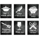 thumbnail image 1 of Impresiones de arte de pared de cocina, decoración de arte de pared de utensilios de cocina, impresiones de citas negras, carteles para restaurante, cocina, comedor, sala de repostería, decoración de, 1 of 7