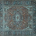 thumbnail image 1 of Ahgly Company Indoor Square Persian Light Blue Traditional Area Rugs, 6' Square, 1 of 4