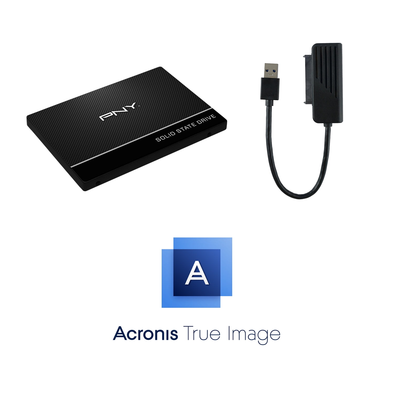 PNY CS900 2TB 2.5” SATA-III Internal SSD - Complete Upgrade Kit with Transfer Cable and Software