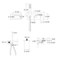 thumbnail image 5 of Sumerain Wall Mount Tub Filler Brushed Nickel with Waterfall Tub Spout and Handheld Shower, High Flow, 5 of 9
