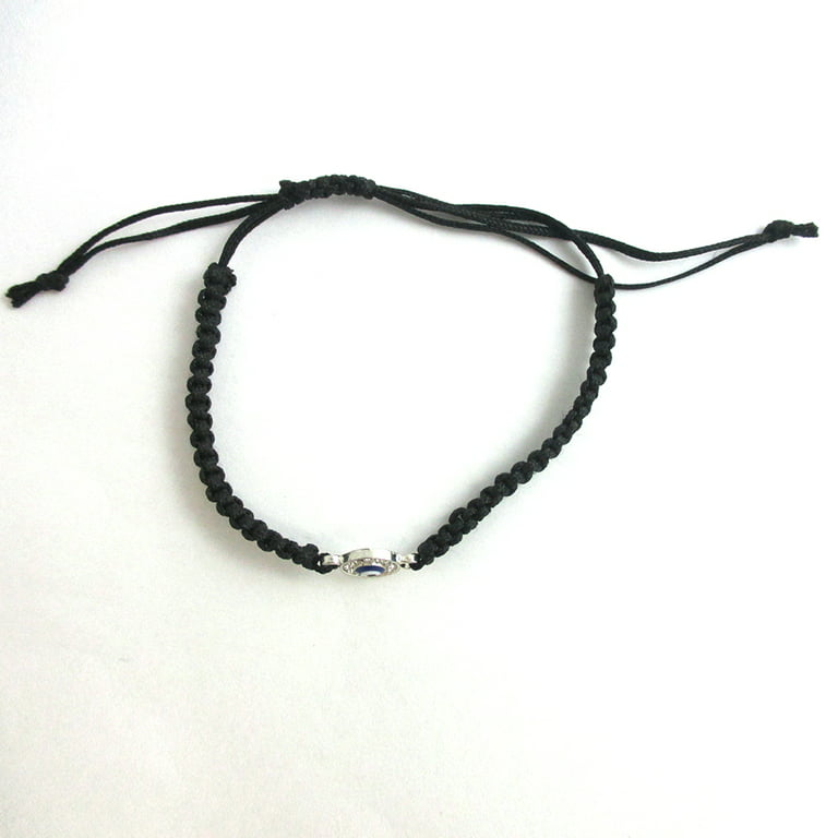 Branded Black String Evil Eye Bracelet Protection Sterling Silver Safe Wet Luck Charm