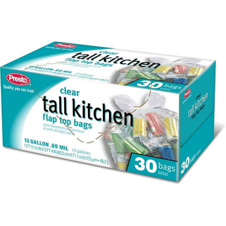 clear recycling tall kitchen bags flap tie