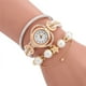 thumbnail image 1 of Relojes de Pulsera Reloj de Perlas para Mujer, Reloj de Mujer Bling con Banda, Pulsera de Moda Vestido novedoso de Cuarzo al Aire Libre Reloj de Dama de Cristal JM, 1 of 4