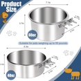 thumbnail image 2 of Dog Crate Water Bowl No Spill, 2 Pack Stainless Steel Large Dog Bowls, Hanging Dogs Kennel Water and Food Bowls for Crate Cage，Metal Feeder Dish Coop Cup for Medium Large Dogs Pets, 2 of 6