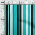 thumbnail image 1 of oneOone Rayon Turquoise Blue Fabric Stripes Sewing Material Print Fabric By The Yard 56 Inch Wide-2F6, 1 of 4