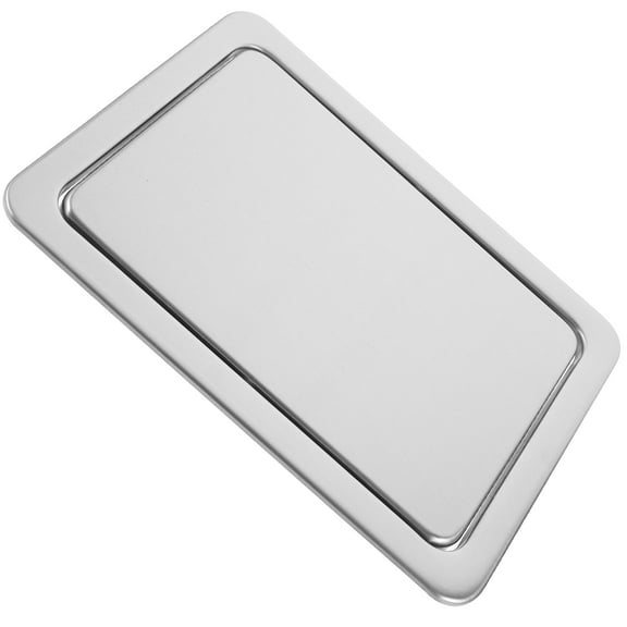 Beaupretty Swing Flap Stainless Steel Trash Bin Lid Cover for Household Users 1Pack