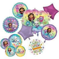 Gabby Birthday Party Supplies Cats and Dollhouse Orbz 8pc Balloon Bouquet Decorations