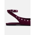 thumbnail image 5 of No Boundaries Women’s Faux Suede Ankle Ballet Flats, 5 of 5