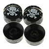 4PCS Guitar Speed Control Knobs w/ White Skull Tone Volume Buttons for LP Guitar