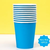 ChenyGod Paper Cups * 10 Pieces/1 Pack， 10 Pieces 9 Ounce Disposable Paper Cups Party Cups Drinking Cups for Party Diy and Holiday 15Colors Blue