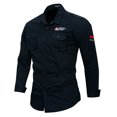 thumbnail image 2 of Men's Cotton Long Sleeve Military Button Down Shirts Cargo Work Shirt, 2 of 4