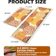 thumbnail image 2 of Orange Fall Kitchen Mats for Floor, Cushioned Anti Fatigue Memory Foam Kitchen Rugs Set of 2, Non Slip Waterproof Kitchen Runner Floor Mat, Comfort Standing Mat for Sink, Laundry, Autumn Home Decor, 2 of 3