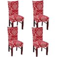 thumbnail image 1 of Stretch Dining Room Chair Slipcovers Spandex Fabric Removable Washable Chair Protector Cover for Dining Room, Hotel, Ceremony, Wedding, Party (Dd Red, 4 Per Set), 1 of 7