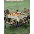 thumbnail image 3 of Outdoor Tablecloth with Umbrella Hole and Zipper, Thanksgiving Square Table Cloth 54x54 Inch Waterproof Tablecloth, Fall Rustic Colorful Plaid Pumpkin Sunflower Picnic Table Cover for Patio Camping, 3 of 7