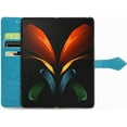 thumbnail image 5 of Wallet Case for Samsung Galaxy Z Fold 4 Case Leather Wallet Flip Magnetic Shockproof Protective Phone Case with Card Slots and Lanyard Phone Case for Samsung Galaxy Z Fold 4. Mandala Blue, 5 of 16